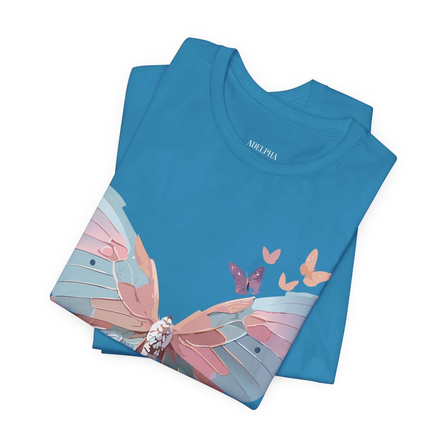 T-shirt en coton naturel avec papillon