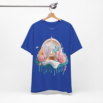 Natural Cotton Tee Shirt - Beautiful Places Collection - Paris Printify