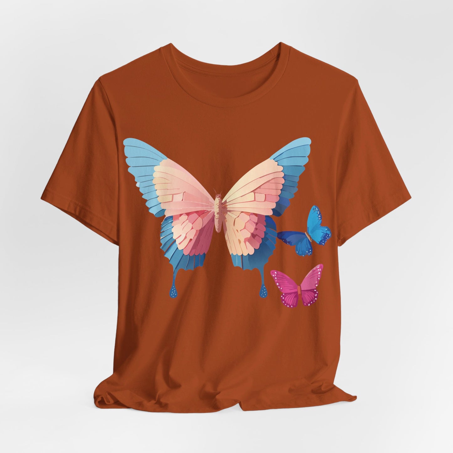 T-shirt en coton naturel avec papillon