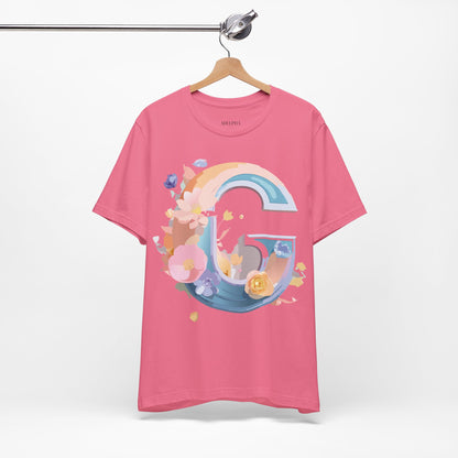 Natural Cotton Tee Shirt - Letters Collection - G Printify