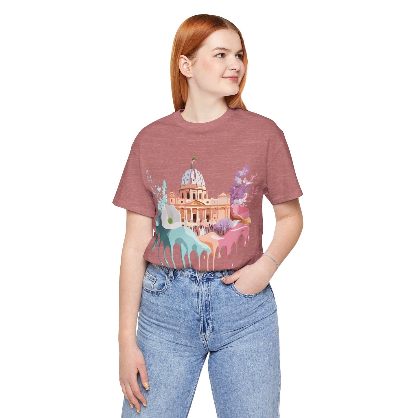 Natural Cotton Tee Shirt - Beautiful Places Collection - Rome