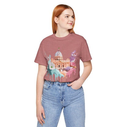 Natural Cotton Tee Shirt - Beautiful Places Collection - Rome Printify