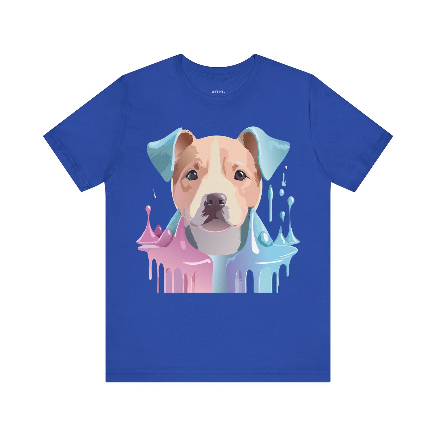 Natural Cotton Tee Shirt with Dog