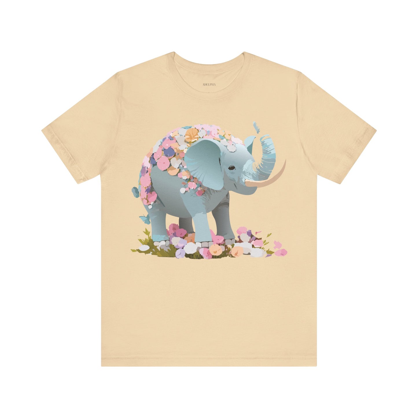 T-Shirt aus natürlicher Baumwolle mit Elefant