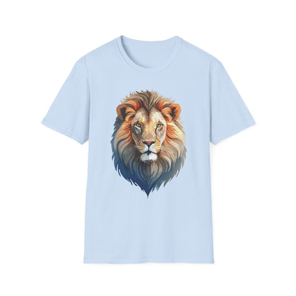 Gildan Softstyle Lion Print T Shirt Floral Tee For Unisex Everyday Comfort