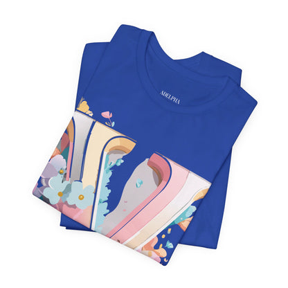 Natural Cotton Tee Shirt - Letters Collection - V Printify