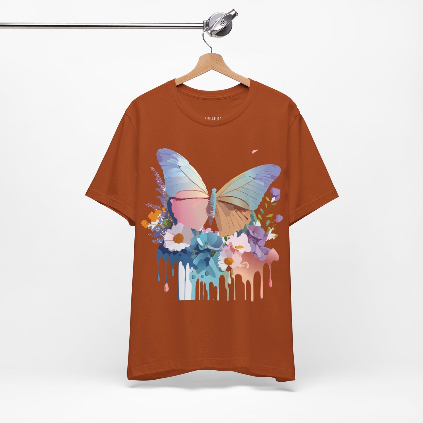 T-shirt en coton naturel avec papillon