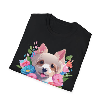 Unisex Gildan Softstyle Animal Print Dog Shirt Tee 100 Percent Cotton