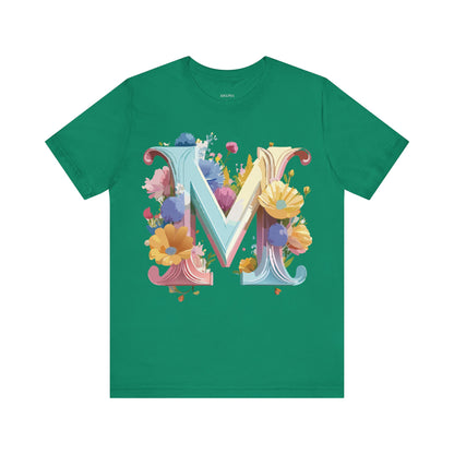 Natural Cotton Tee Shirt - Letters Collection - M Printify