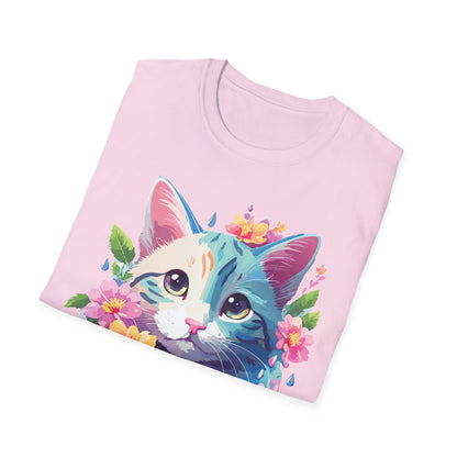 Cat Shirt Unisex Cat Lover Tee Premium Gildan Softstyle 64000 Lightweight