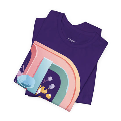 Natural Cotton Tee Shirt - Letters Collection - D Printify