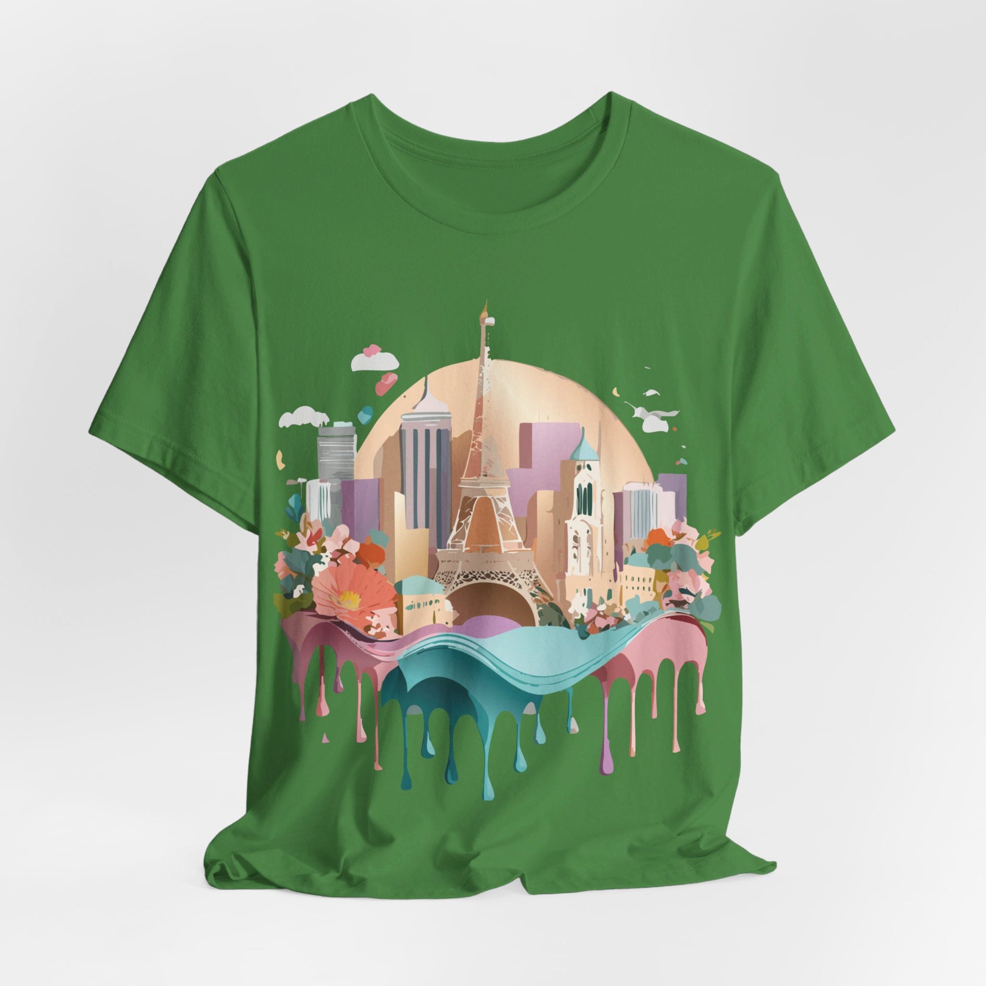 Natural Cotton Tee Shirt - Beautiful Places Collection - Paris Printify