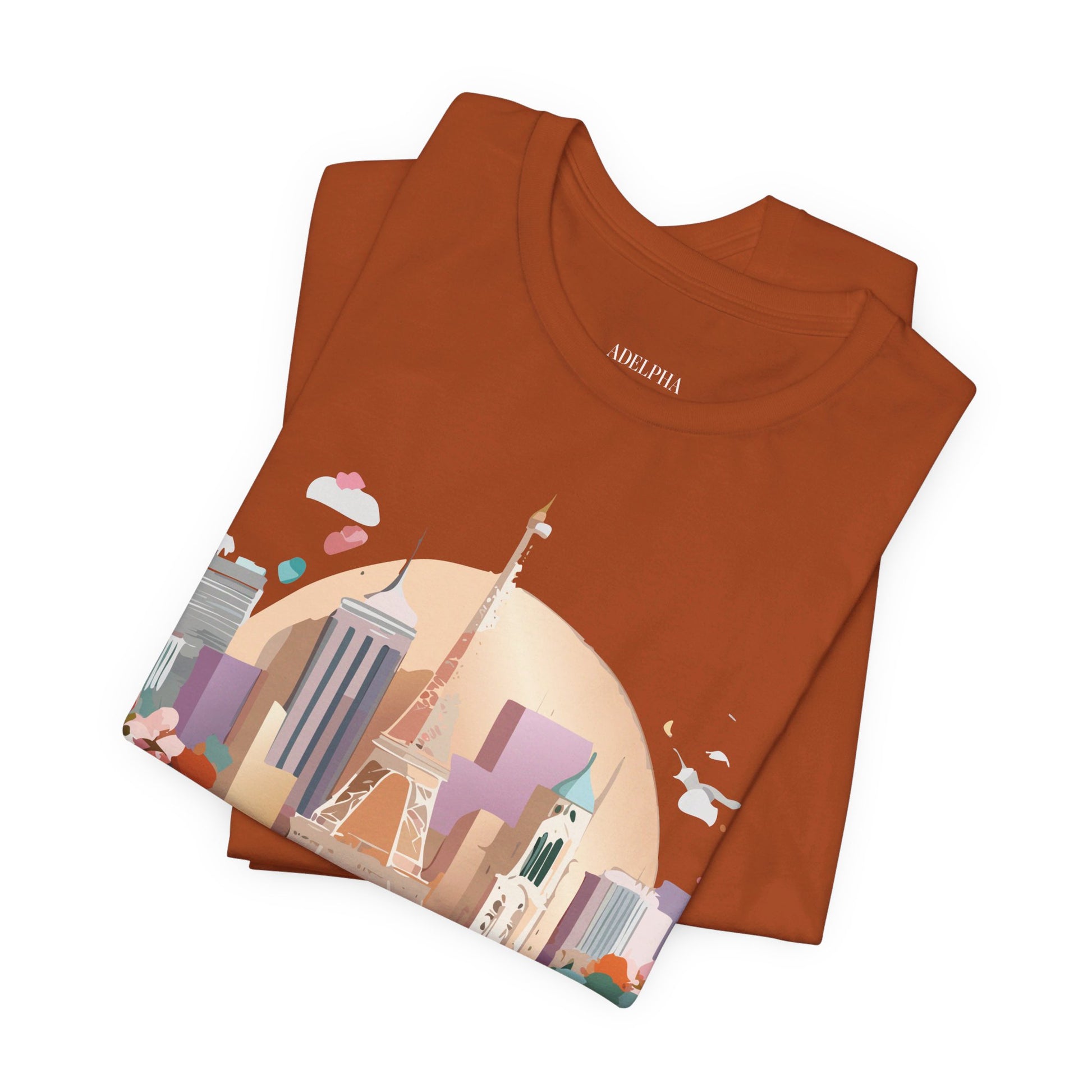 Natural Cotton Tee Shirt - Beautiful Places Collection - Paris Printify