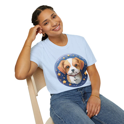 Unisex Dog Shirt Animal Print Tee Gildan Softstyle 64000 Cotton