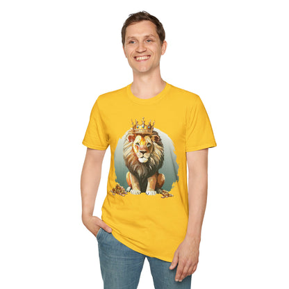Unisex Lion Shirt Animal Tee Softstyle Gildan 64000 100 Percent Cotton Tee