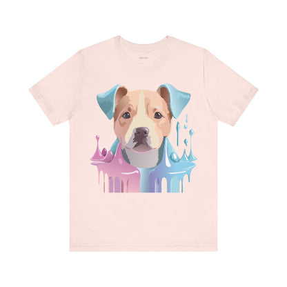Natural Cotton Tee Shirt with Dog Printify