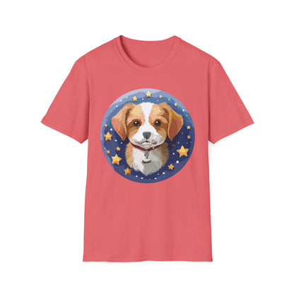 Unisex Dog Shirt Animal Print Tee Gildan Softstyle 64000 Cotton