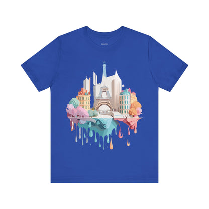 Natural Cotton Tee Shirt - Beautiful Places Collection - Paris Printify
