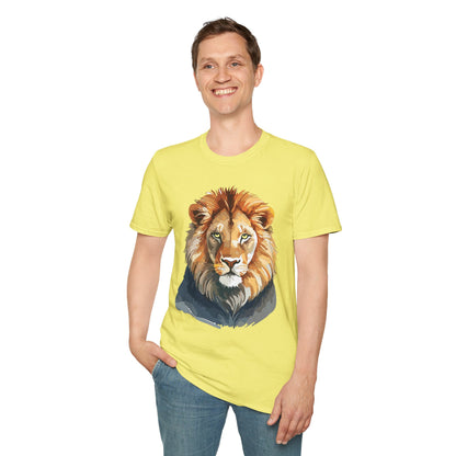 Lion Shirt Unisex Animal Tee Gildan Softstyle 64000 100 Percent Ring Spun Cotton
