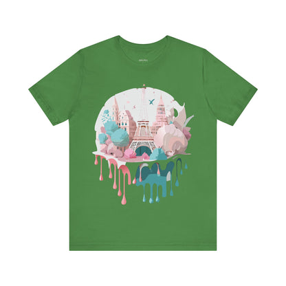 Natural Cotton Tee Shirt - Beautiful Places Collection - Paris Printify