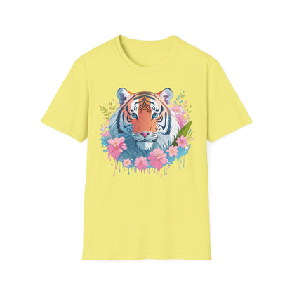 Unisex Tiger Shirt Gildan Softstyle 64000 Cotton Tee Everyday Comfort