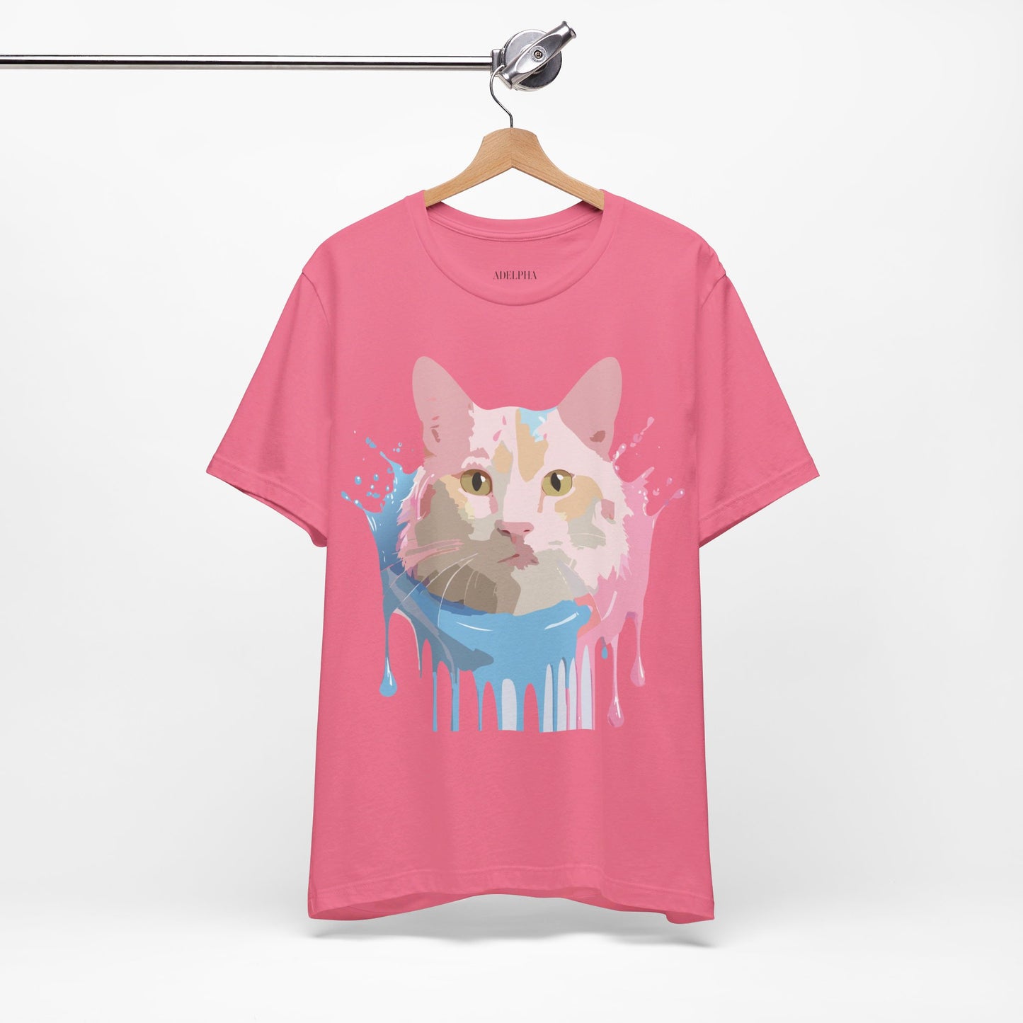 T-Shirt aus natürlicher Baumwolle mit Katze