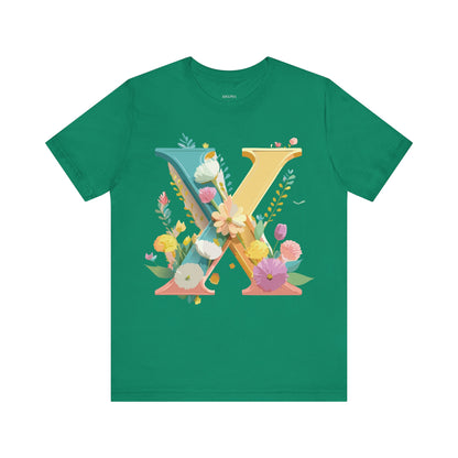 Natural Cotton Tee Shirt - Letters Collection - X Printify
