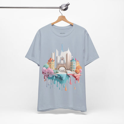 Natural Cotton Tee Shirt - Beautiful Places Collection - Paris Printify