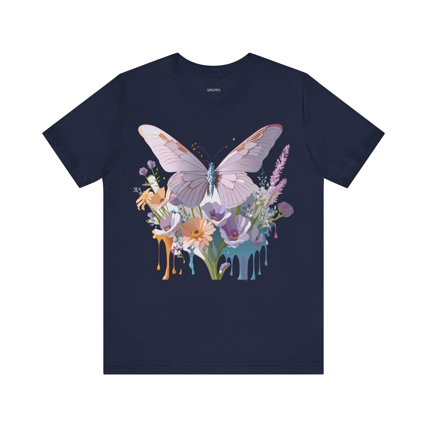 T-Shirt aus natürlicher Baumwolle mit Schmetterling