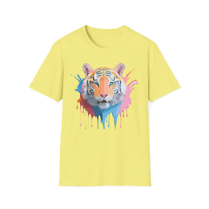 Tiger Print Unisex Softstyle T Shirt Gildan 64000 Comfort Tee