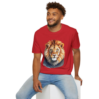 Lion Shirt Unisex Animal Tee Gildan Softstyle 64000 100 Percent Ring Spun Cotton