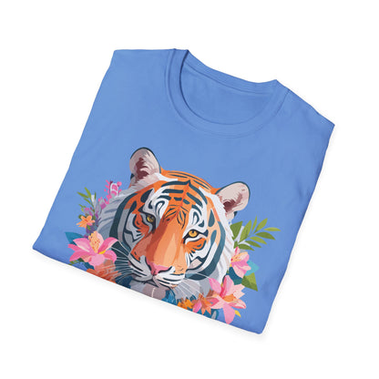 Tiger Shirt Unisex Animal Tee Gildan Softstyle 64000 Cotton Tee