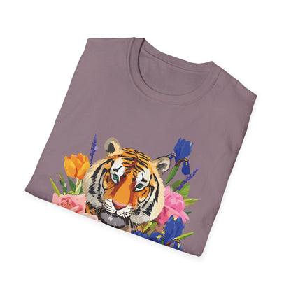 Tiger Shirt Unisex Animal Tee Gildan Softstyle 64000 100 Percent Cotton