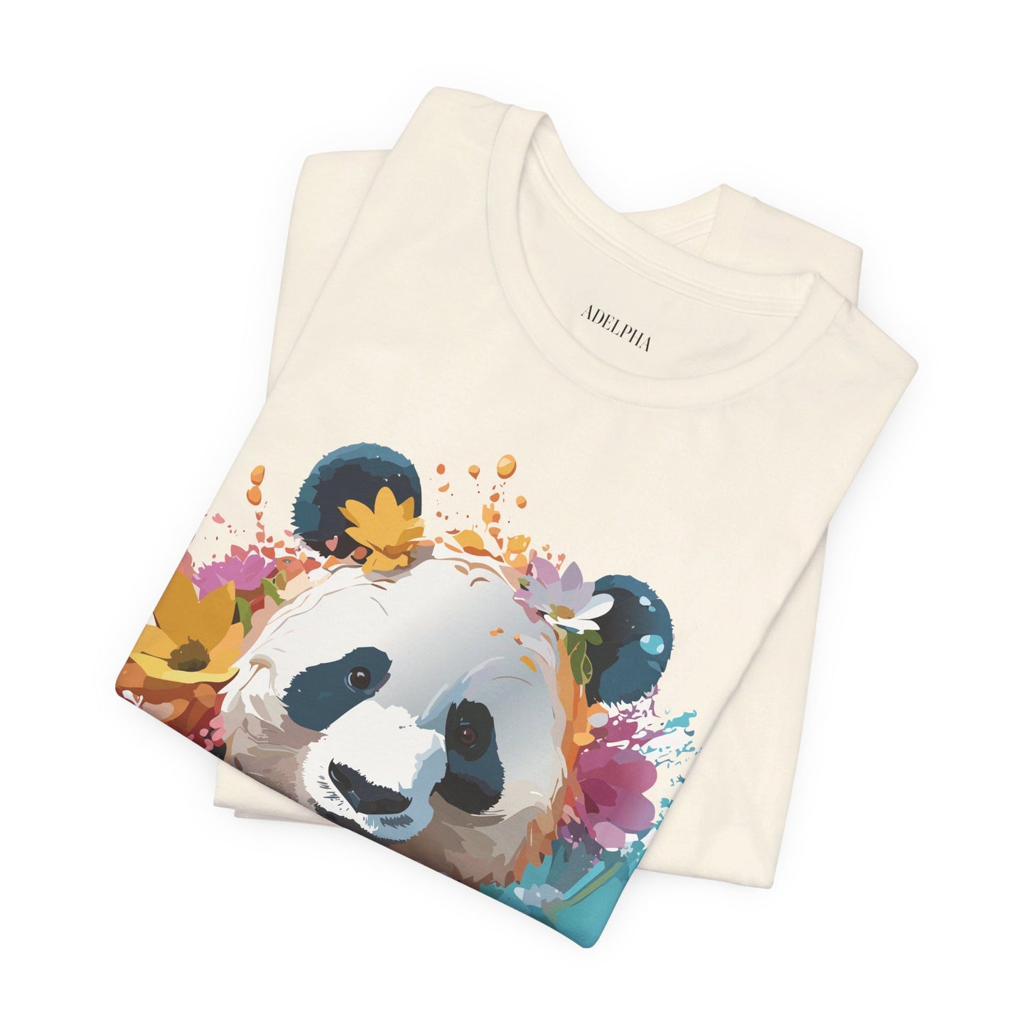 T-Shirt aus natürlicher Baumwolle mit Panda