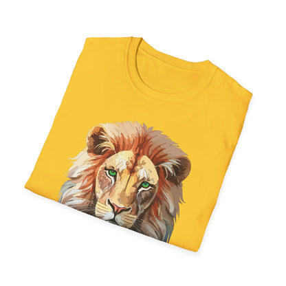 Lion Shirt Unisex Animal Tee Gildan Softstyle 64000 Cotton Tee