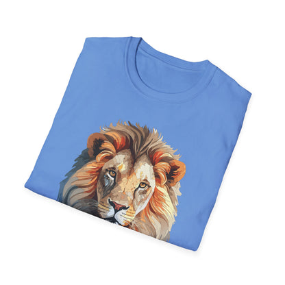Gildan Softstyle Lion Print T Shirt Floral Tee For Unisex Everyday Comfort