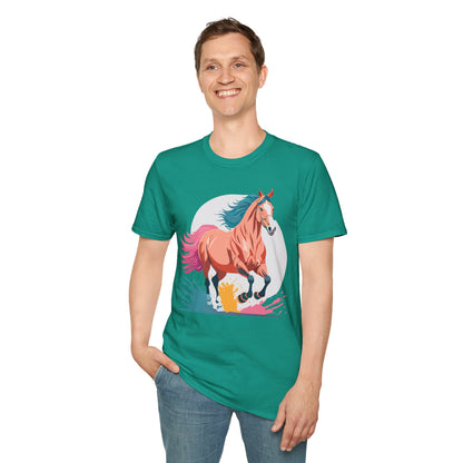 Unisex Horse Shirt Tee Gildan Softstyle 64000 Premium Ringspun Cotton