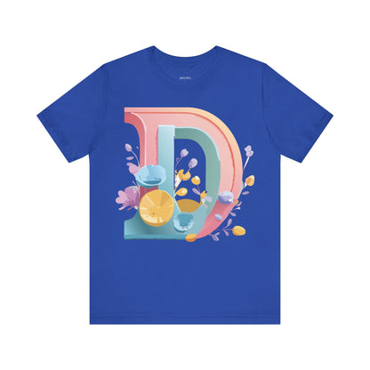 Natural Cotton Tee Shirt - Letters Collection - D Printify