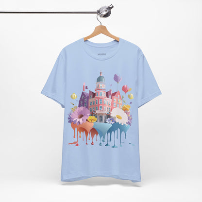Natural Cotton Tee Shirt - Beautiful Places Collection - Amsterdam Printify