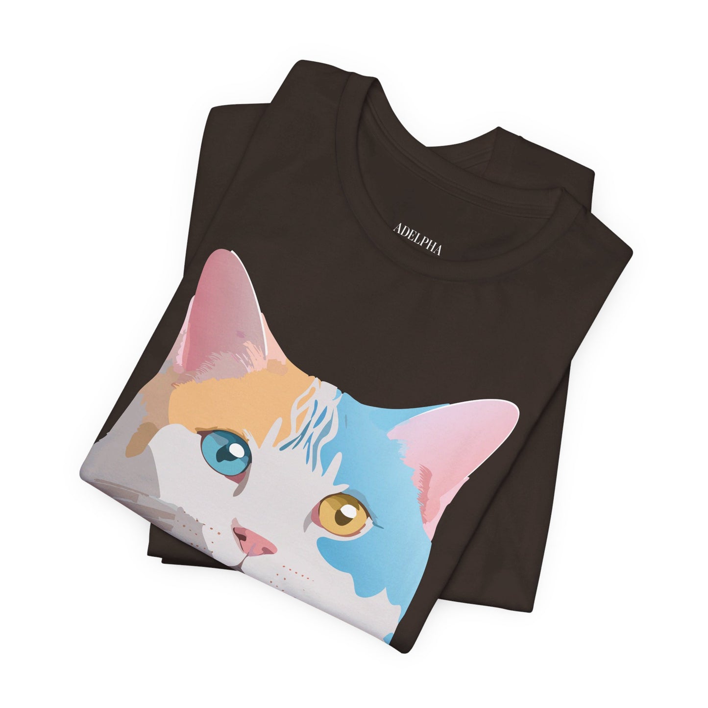 T-Shirt aus natürlicher Baumwolle mit Katze