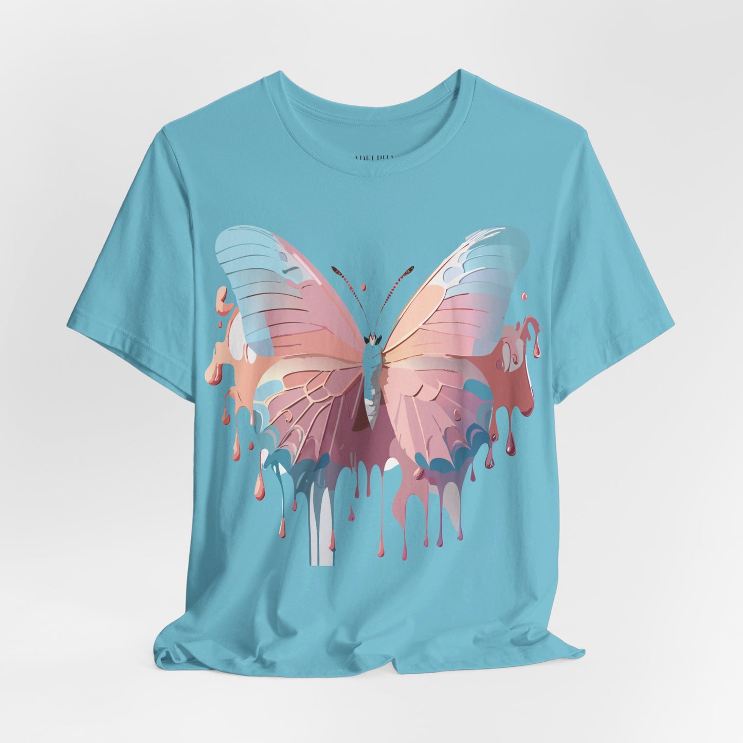 T-Shirt aus natürlicher Baumwolle mit Schmetterling