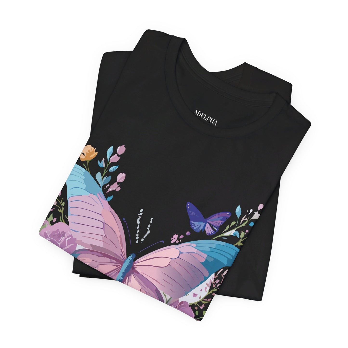 T-Shirt aus natürlicher Baumwolle mit Schmetterling