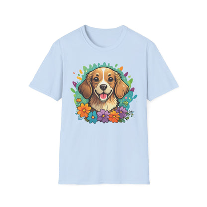 Dog Lover Unisex Animal Print T Shirt Cotton Tee Gildan Softstyle 64000