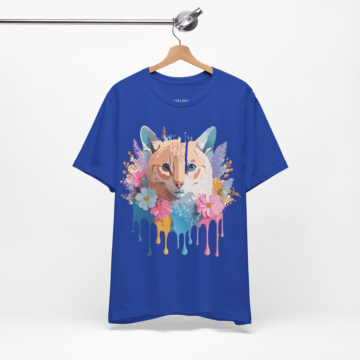 T-shirt en coton naturel avec chat