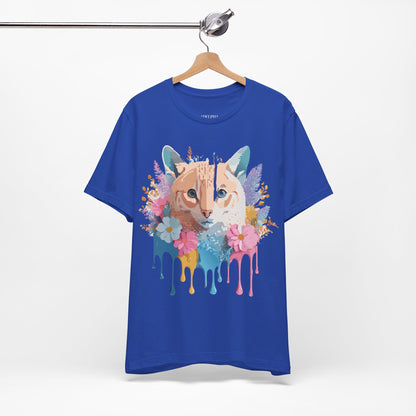 Natural Cotton Tee Shirt with Cat Printify