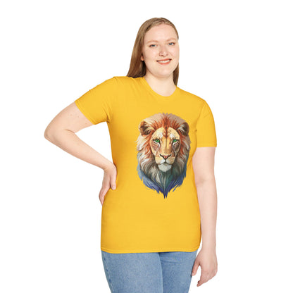 Lion Shirt Unisex Animal Tee Gildan Softstyle 64000 Cotton Tee