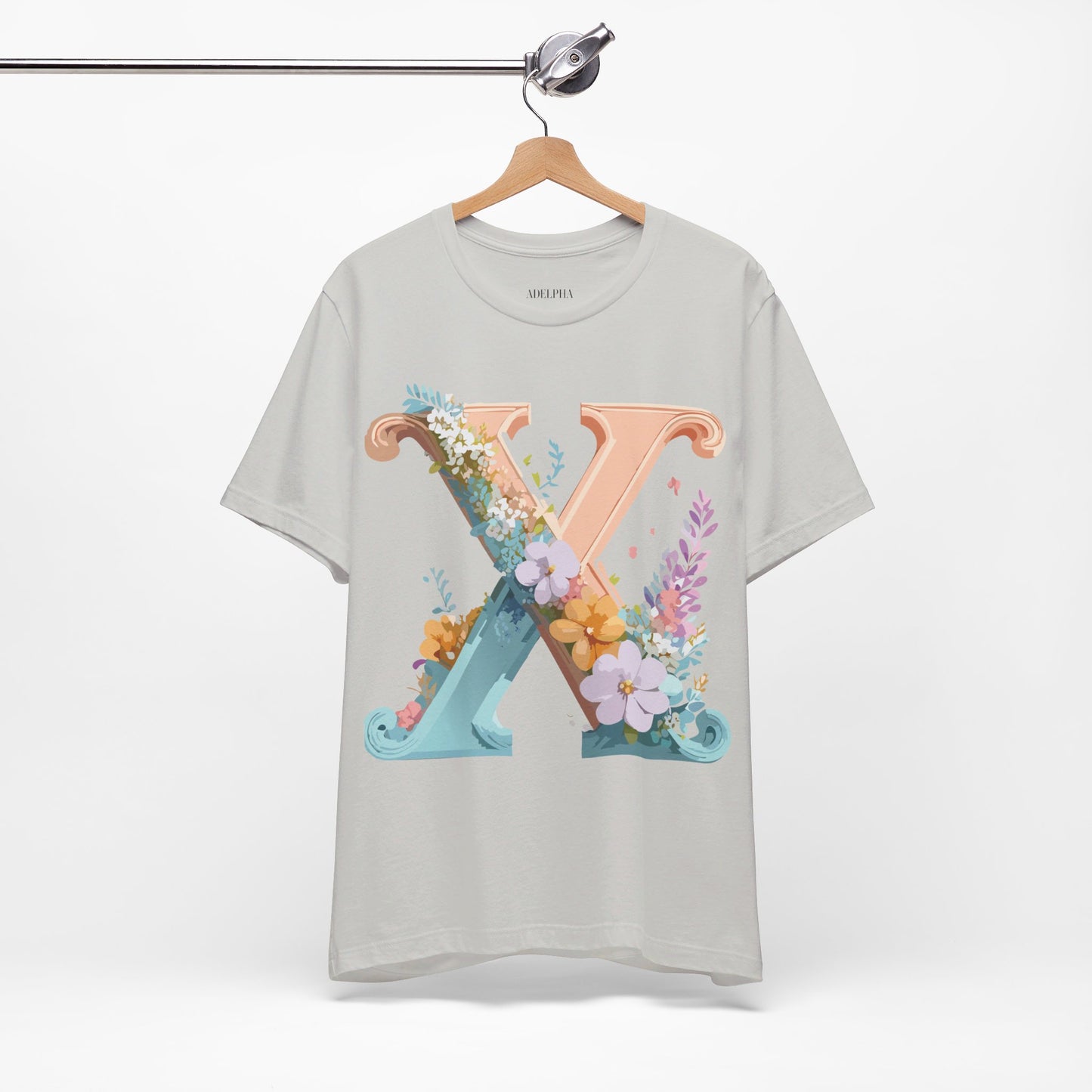 T-Shirt aus natürlicher Baumwolle – Letters Collection – X