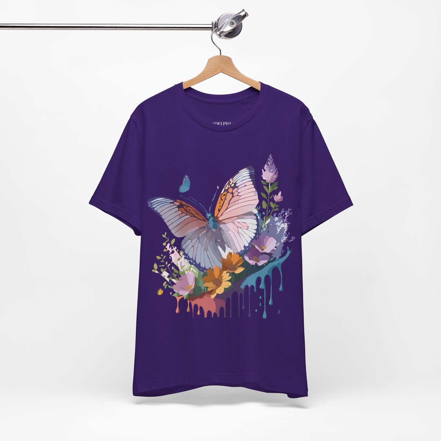 T-Shirt aus natürlicher Baumwolle mit Schmetterling