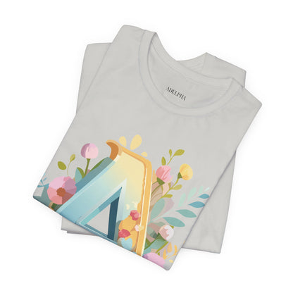 Natural Cotton Tee Shirt - Letters Collection - A Printify