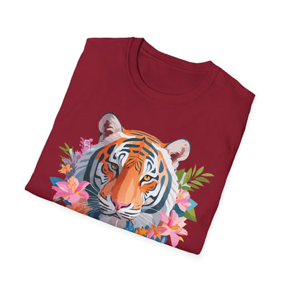 Tiger Shirt Unisex Animal Tee Gildan Softstyle 64000 Cotton Tee